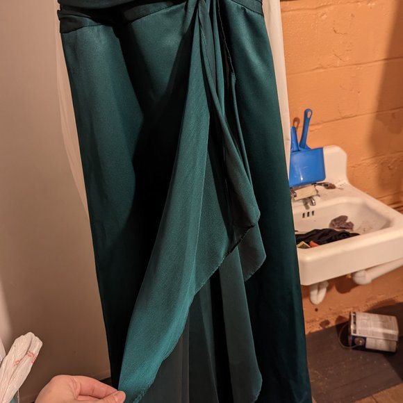 Emerald green strapless dress - Picture 6 of 6